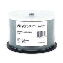 Verbatim CD-R 700MB 50Pk Silver Inkjet 52x Azo image