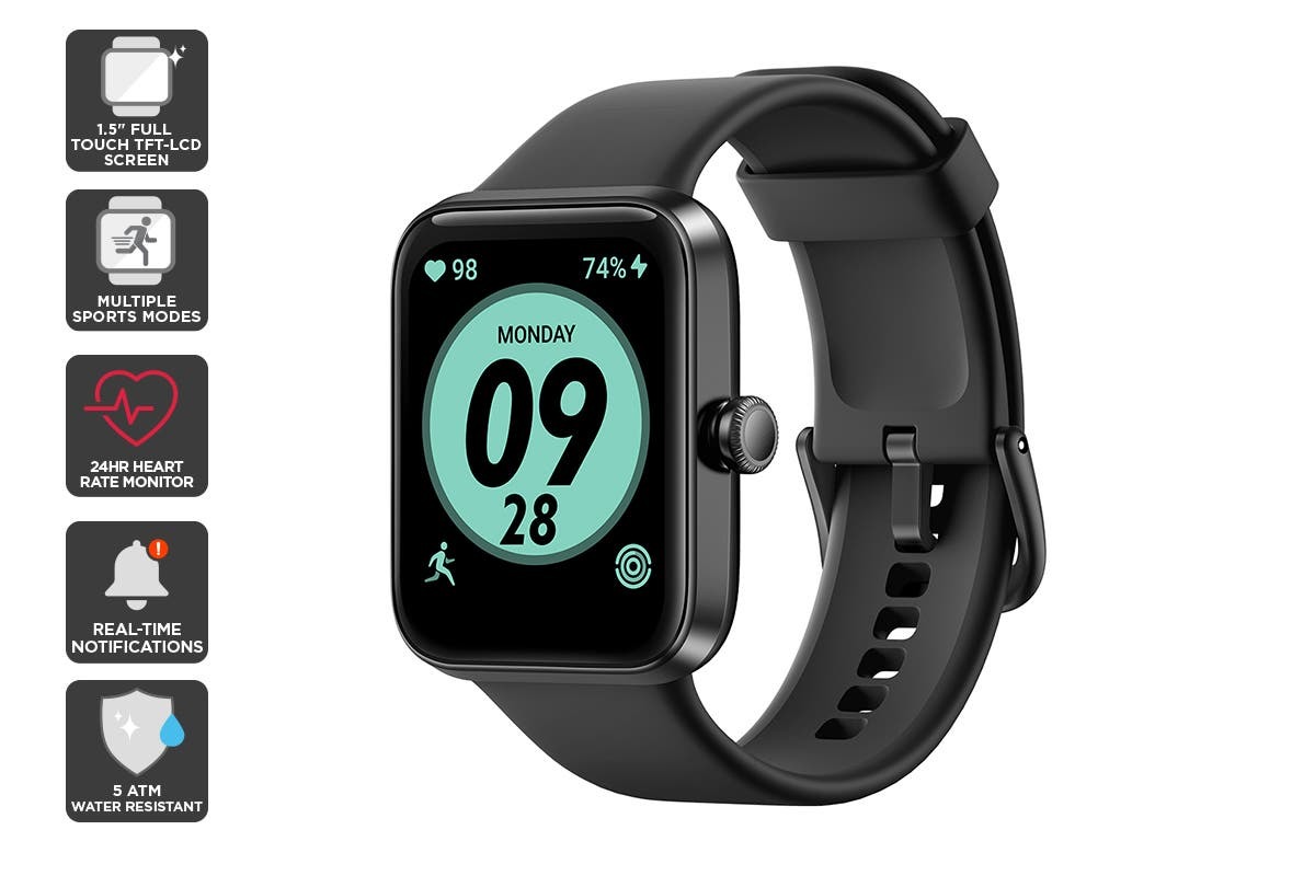 Kogan Active+ Mini Smart Watch Black at Mighty Ape NZ