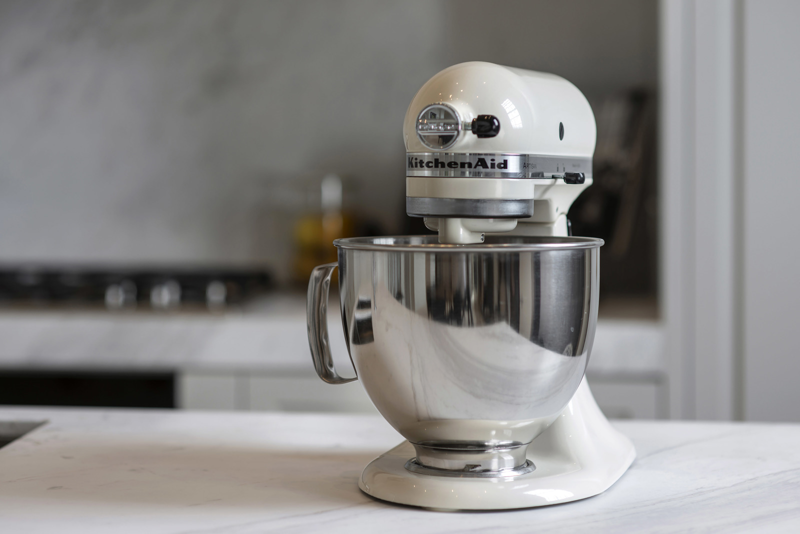 Buy KitchenAid Stand Mixer Almond Cream + BONUS Attachment at Mighty