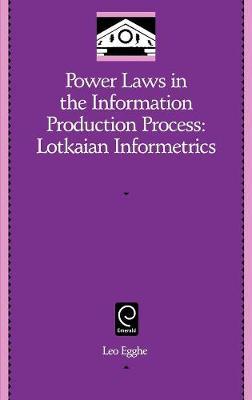 Power Laws in the Information Production Process on Hardback