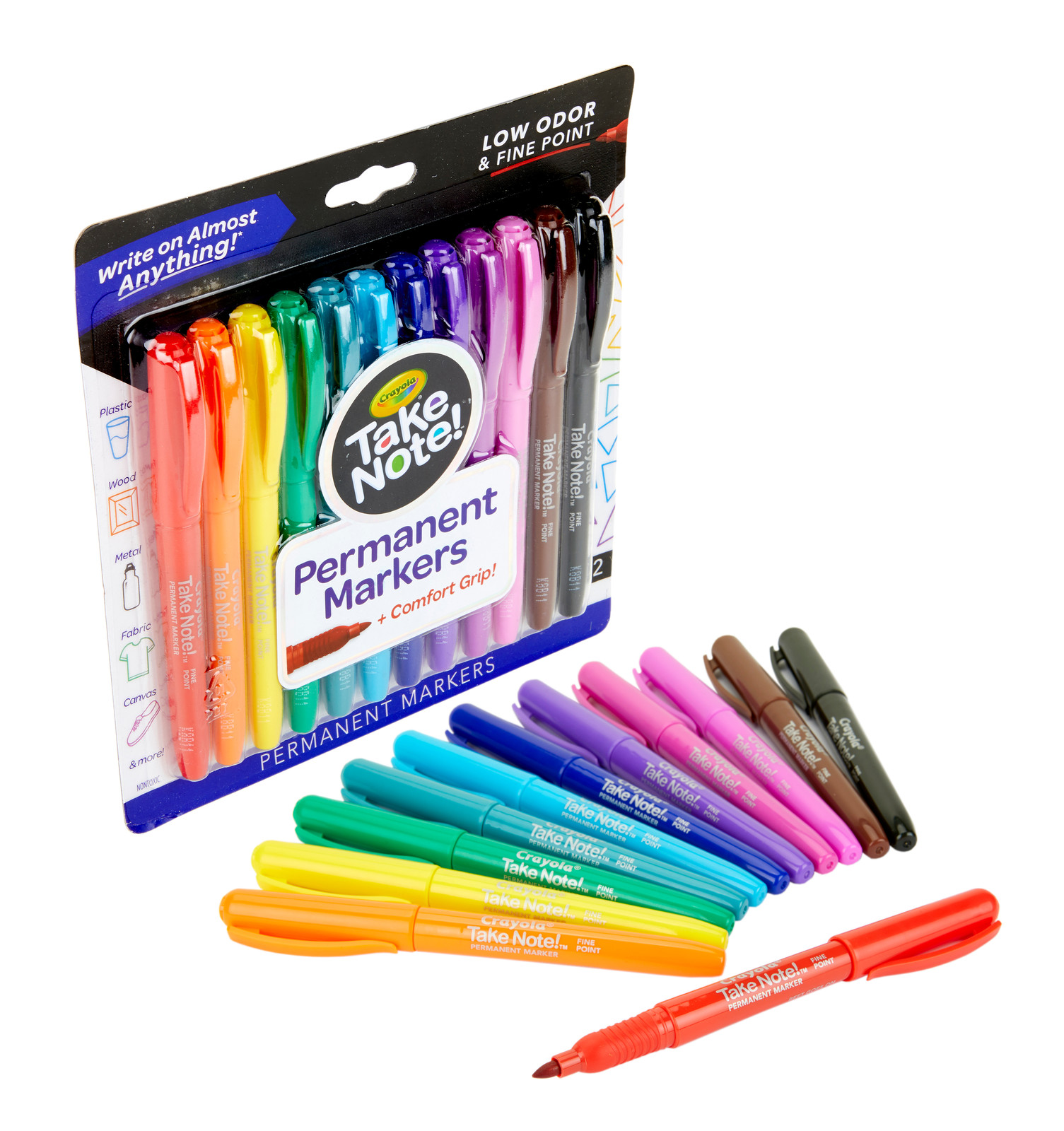Crayola: Take Note - Permanent Markers Fine Point (12 Pack) image