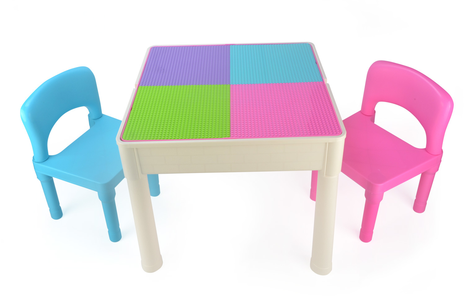 Zoink: Kids Square 3-in-1 Activity Table With 2 Chairs (Pastel)