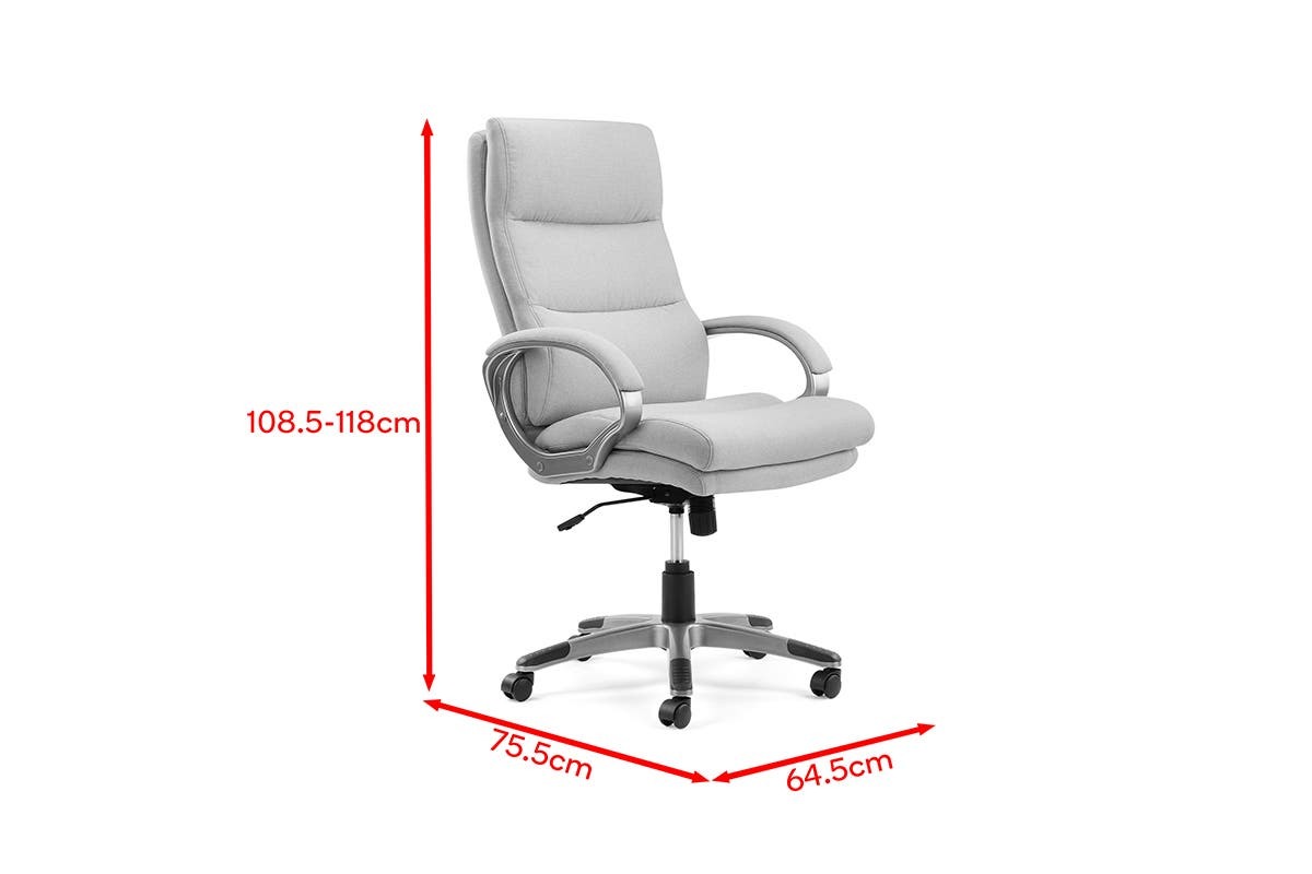 buy brooklyn office chair light grey at mighty ape nz