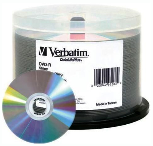 Verbatim DVD-R 4.7GB 50Pk Bulk Silver Shiny 16x