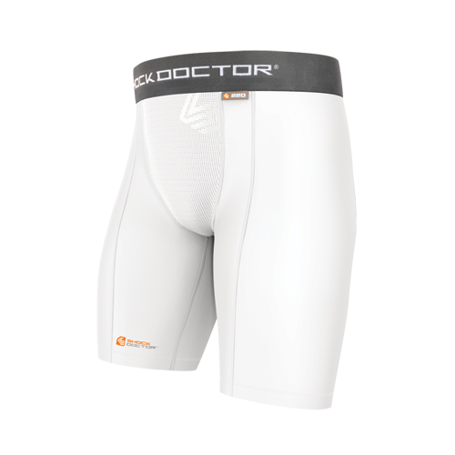 Shock Dr CompShort with Cup Pocket (White Mens XXL) image