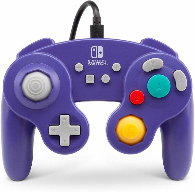 Nintendo Switch Wired GameCube Controller - Purple on Switch