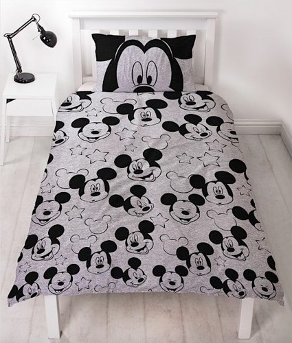 Mickey Mouse Silhouette Duvet Cover Set - Single image