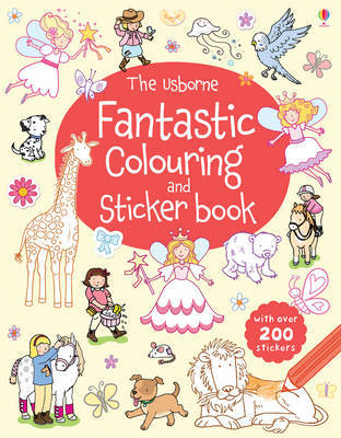 Usborne Fantastic Colouring and Sticker Book image