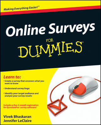 Online Surveys For Dummies by Vivek Bhaskaran image
