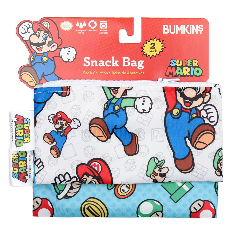 Bumkins: Small Snack Bag - Nintendo Mario (2pk)