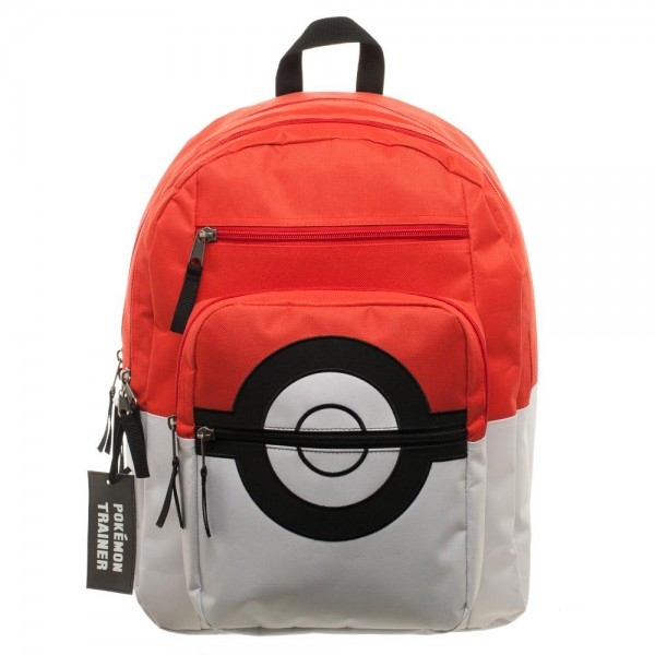 Pokemon Pokeball Backpack with Trainer Bag Charm