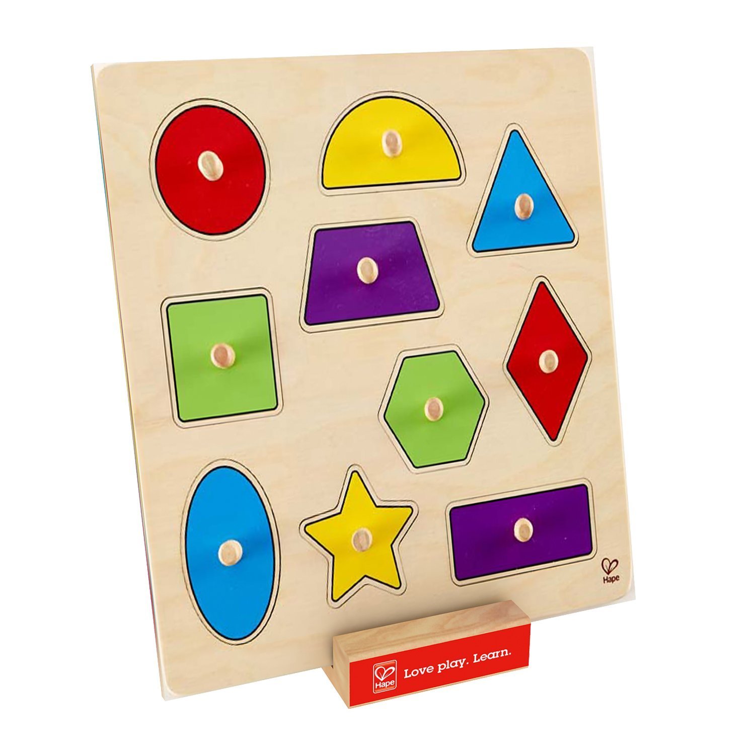 Buy Hape Geometric Shapes Knob Puzzle at Mighty Ape NZ