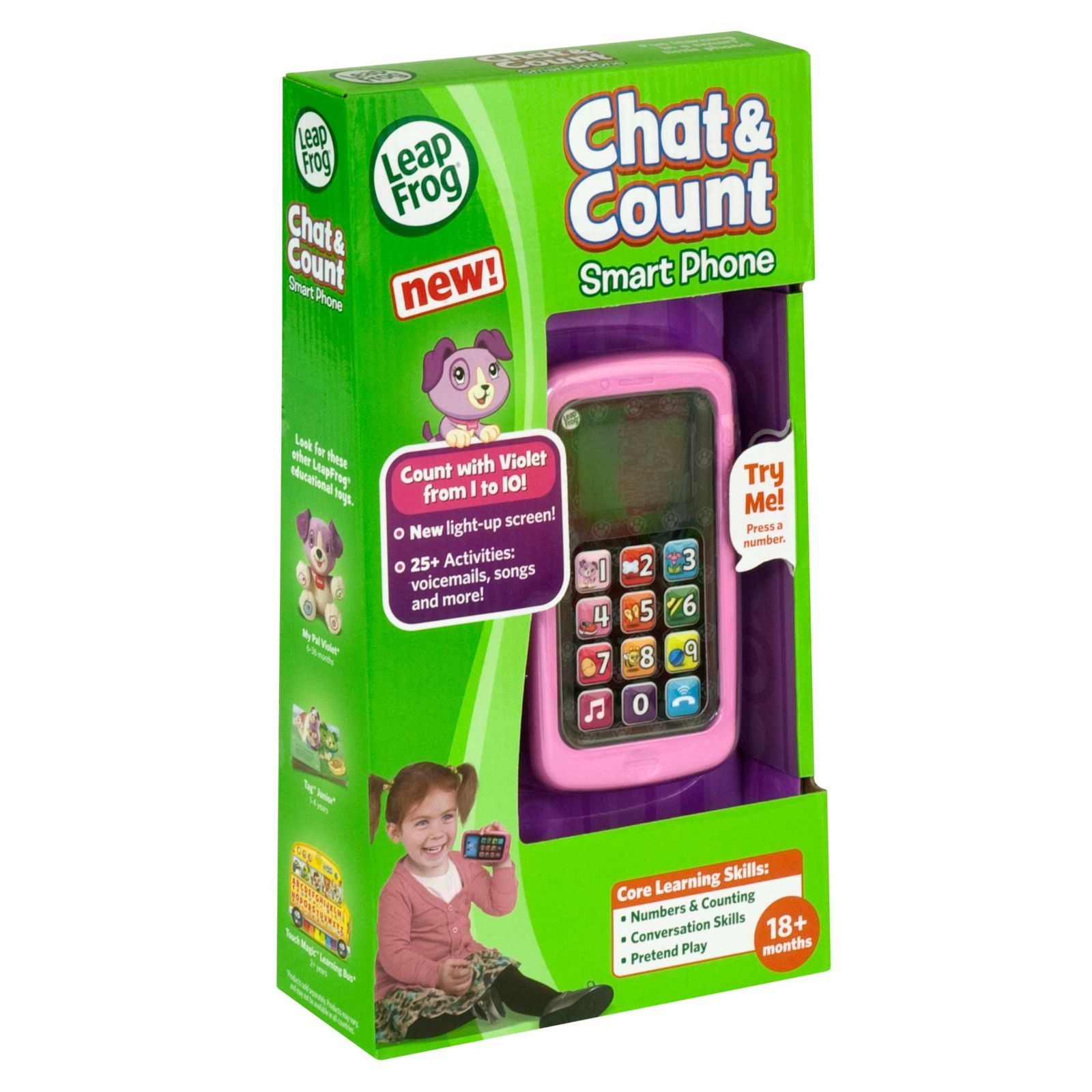 Buy Leapfrog Chat and Count Phone Violet at Mighty Ape Australia