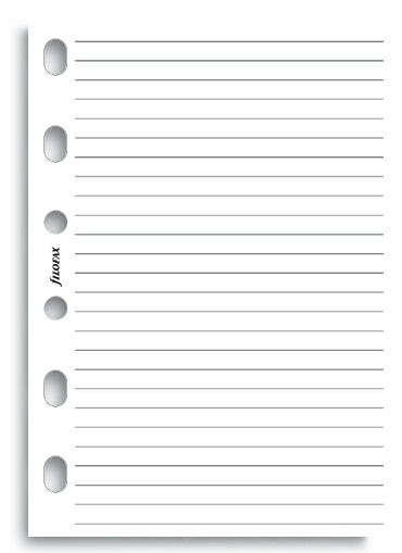 Filofax - Pocket Lined Notepaper - White (20 Sheets)