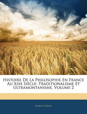 Histoire de La Philosophie En France Au Xixe Si Cle image