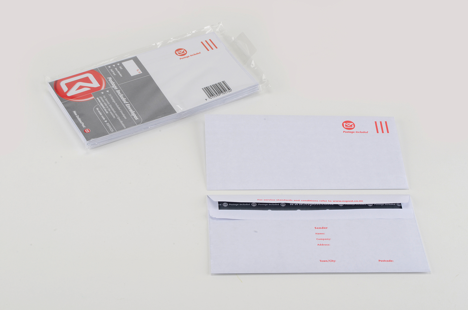 Buy NZ Post Postage Included Envelopes DLE White (Pk25) at Mighty Ape NZ
