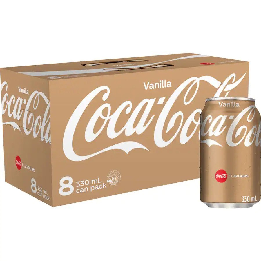 Coca-Cola Vanilla Soft Drink Cans 330ml (24 Pack)