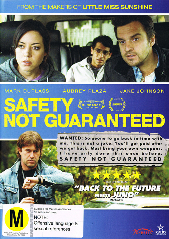 Safety Not Guaranteed DVD Buy Now at Mighty Ape NZ