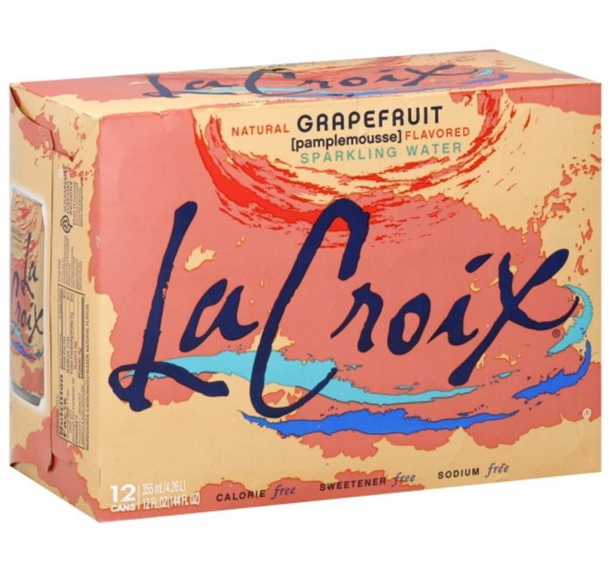 La Croix Sparkling Water - Grapefruit (Pamplemousse) 355ml Can (12 Pack) image