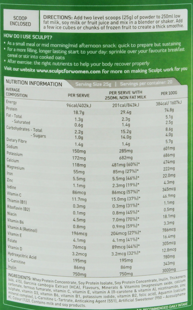 Horleys Sculpt Protein Powder - Summer Berries (500g) image