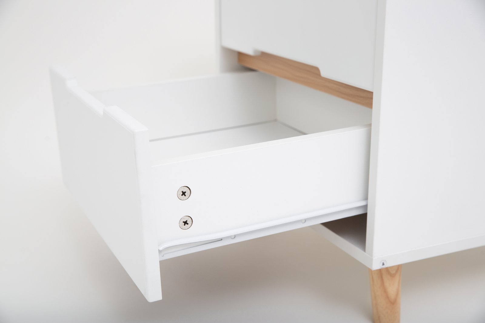 Bedside Table Nightstand - White image