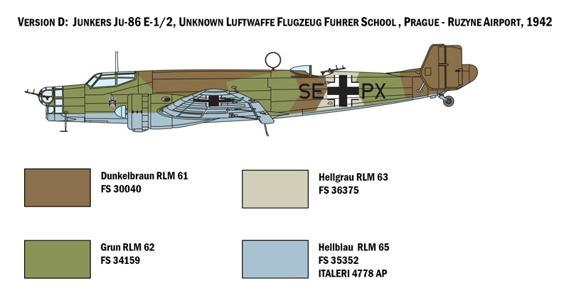 Italeri 1/72 JU-86 E-1/E-2 - Model Kit image