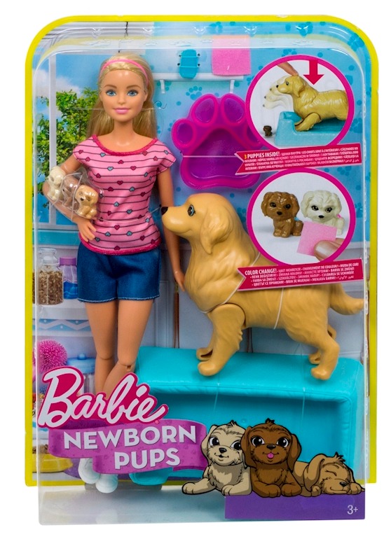 Buy Barbie Newborn Pups Doll & Pet Playset at Mighty Ape Australia