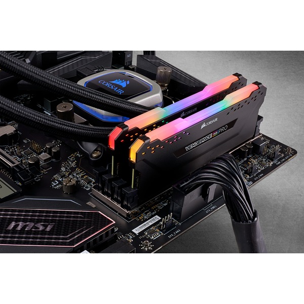 2x8GB Corsair Vengeance DDR4 2666Mhz RGB Pro Black Heat Spreader RAM