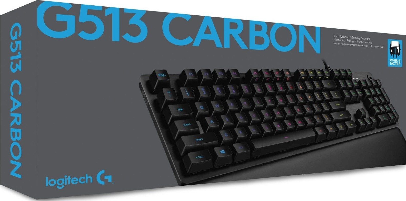 Logitech G512 Carbon RGB Mechanical Gaming Keyboard - Tactile for PC image