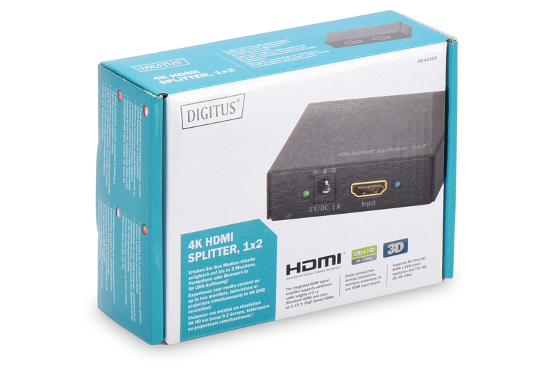 Digitus 4K HDMI 2-Way Powered Splitter image