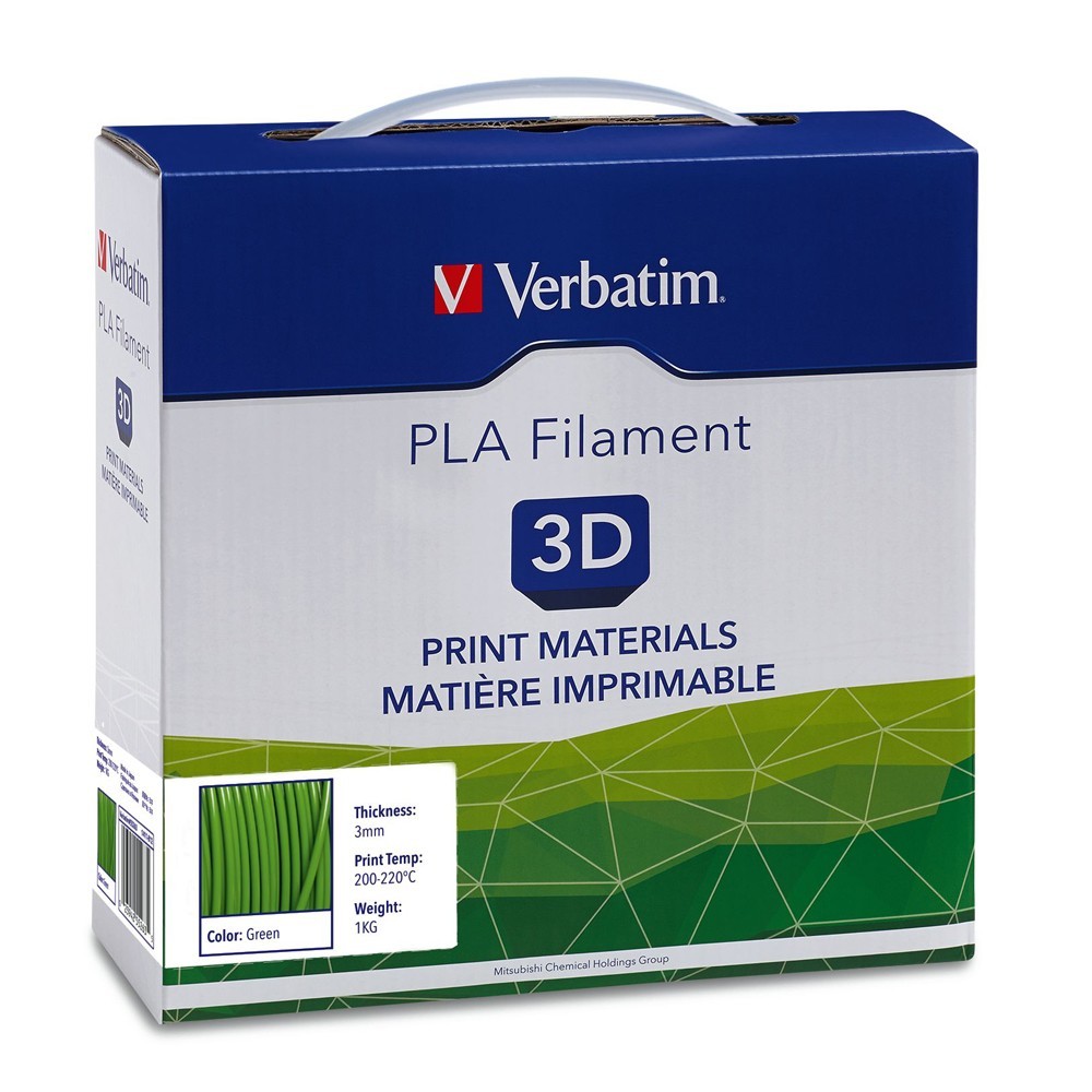 Verbatim 3D Printer PLA 3.00mm Filament - 1kg Reel (Green) image