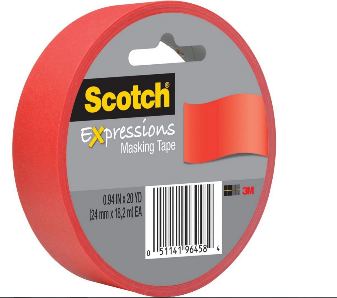 Scotch Masking Tape - 22mm (Primary Red)