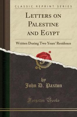 Letters on Palestine and Egypt image