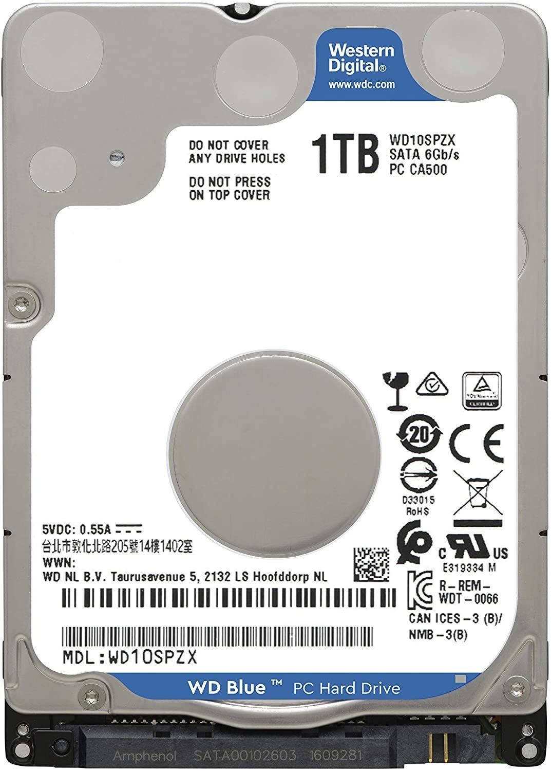 1TB WD Blue 2.5" 5400RPM SATA HDD image