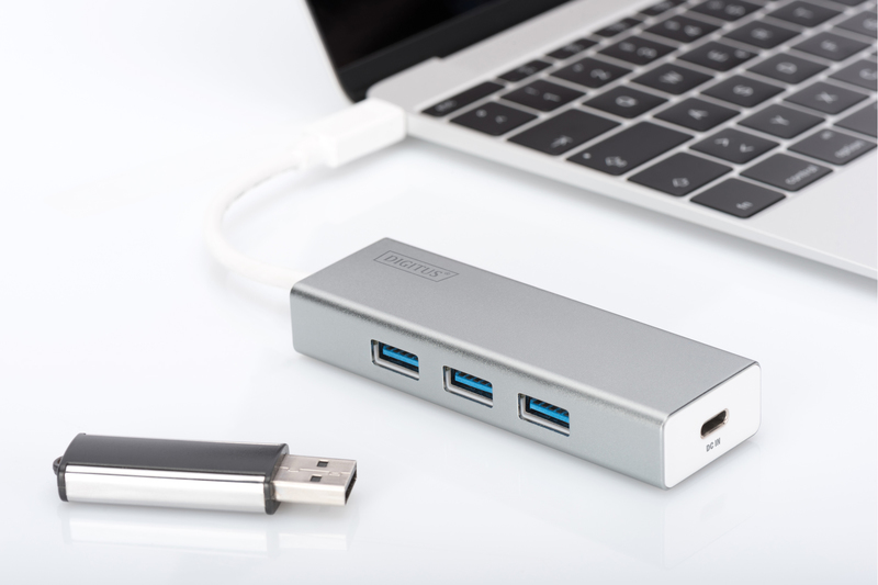 Digitus Type-C to USB3.0 3 Port Hub with Power Delivery (PD) image