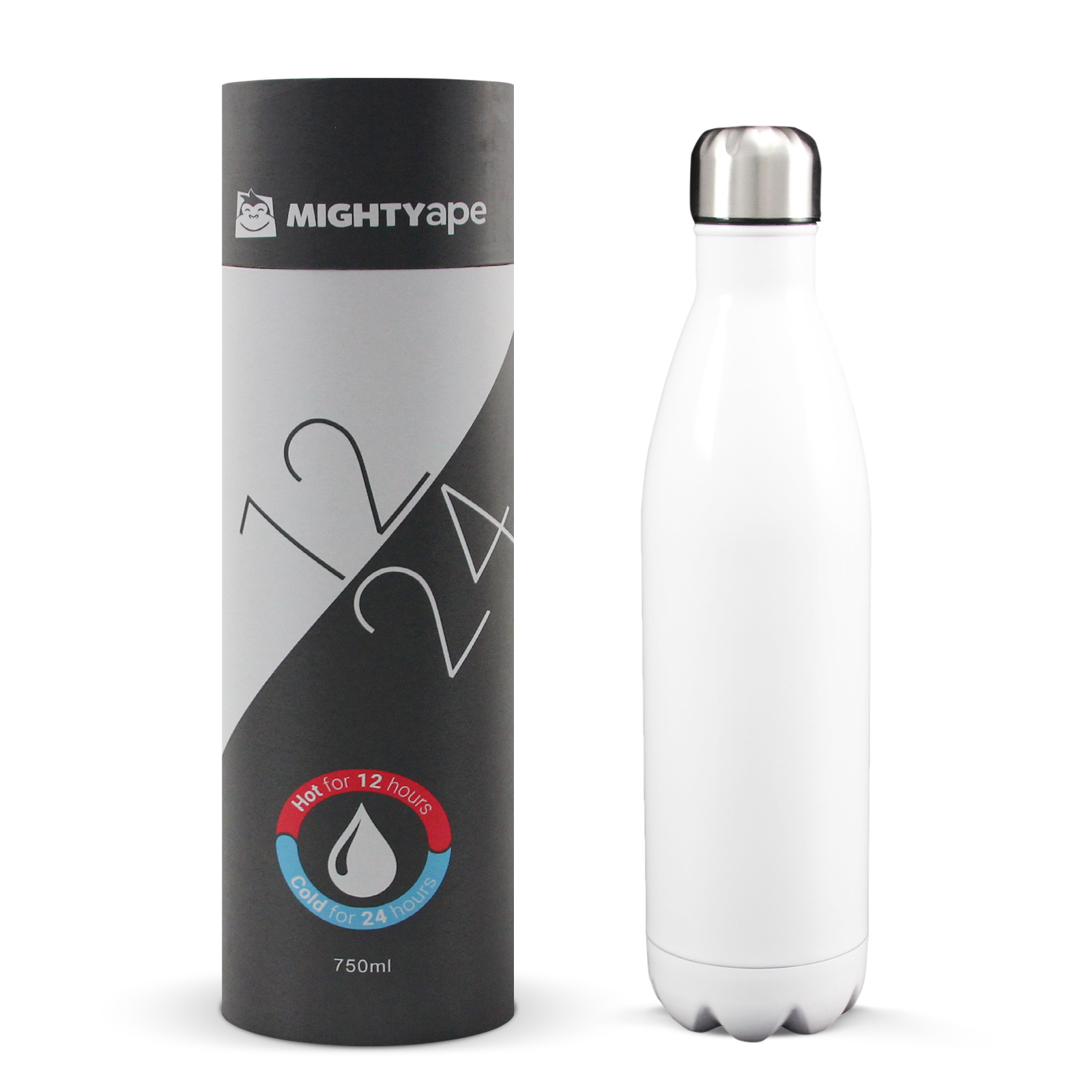 Insulated Stainless Steel Bottle 750ml Gloss White image