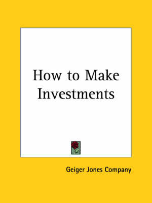 How to Make Investments (1920) image