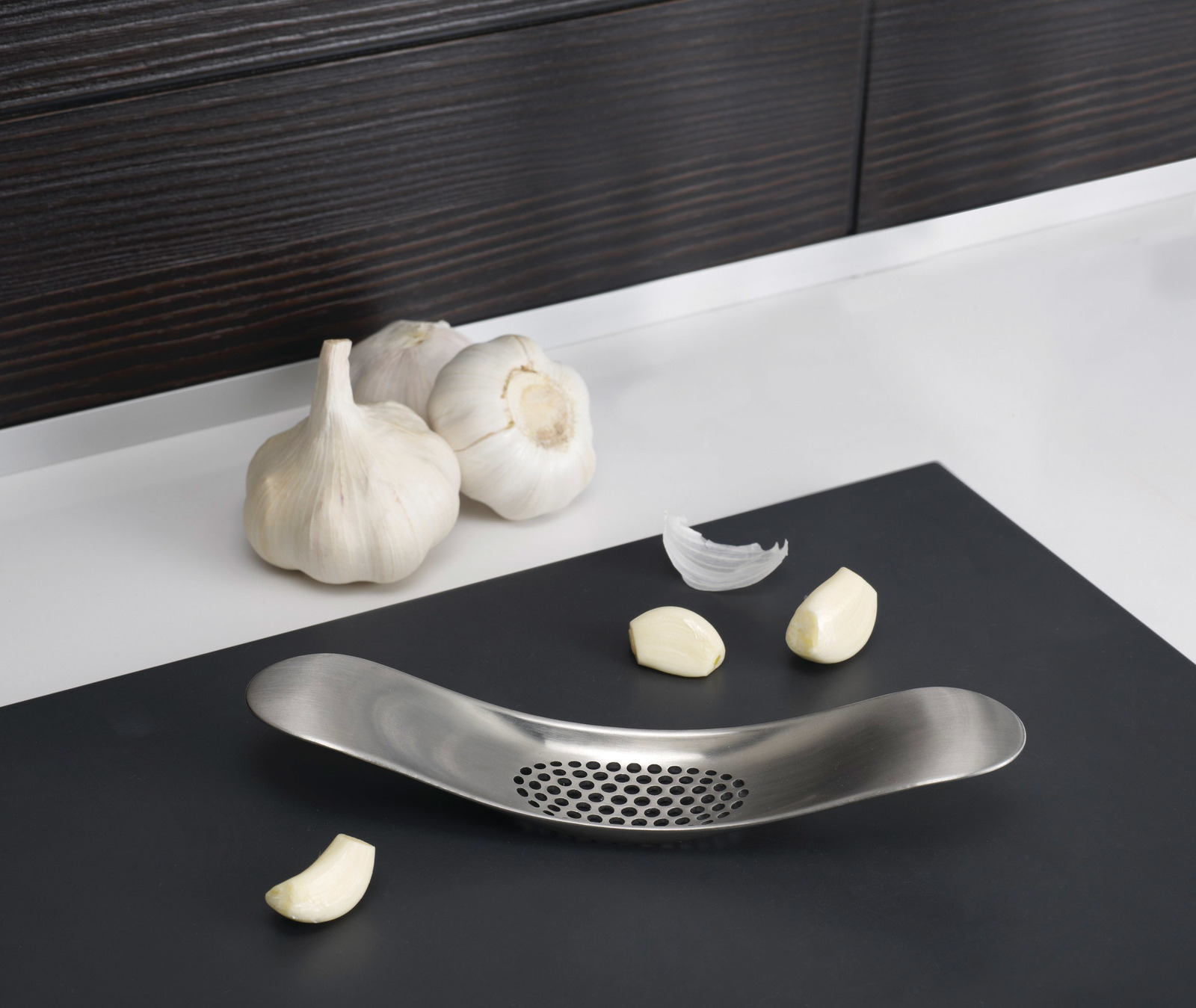 Joseph Joseph Garlic Rocker Steel at Mighty Ape NZ