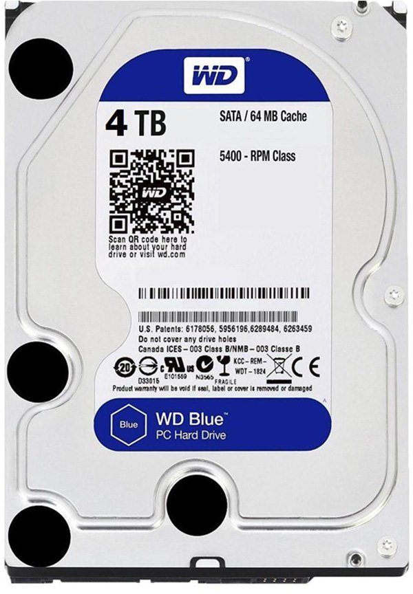 4TB WD Blue 3.5" 5400RPM SATA HDD