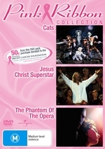 Cats / Jesus Christ Superstar / The Phantom Of The Opera (2004) - Pink Ribbon Collection (3 Disc Set) on DVD Cats / Jesus Christ Superstar / The Phantom Of The Opera (2004) - Pink Ribbon Collection (3 Disc Set) on DVD