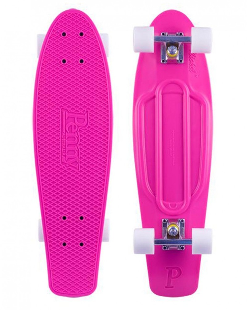 Buy Penny Nickel Board 27" Pink/White at Mighty Ape NZ