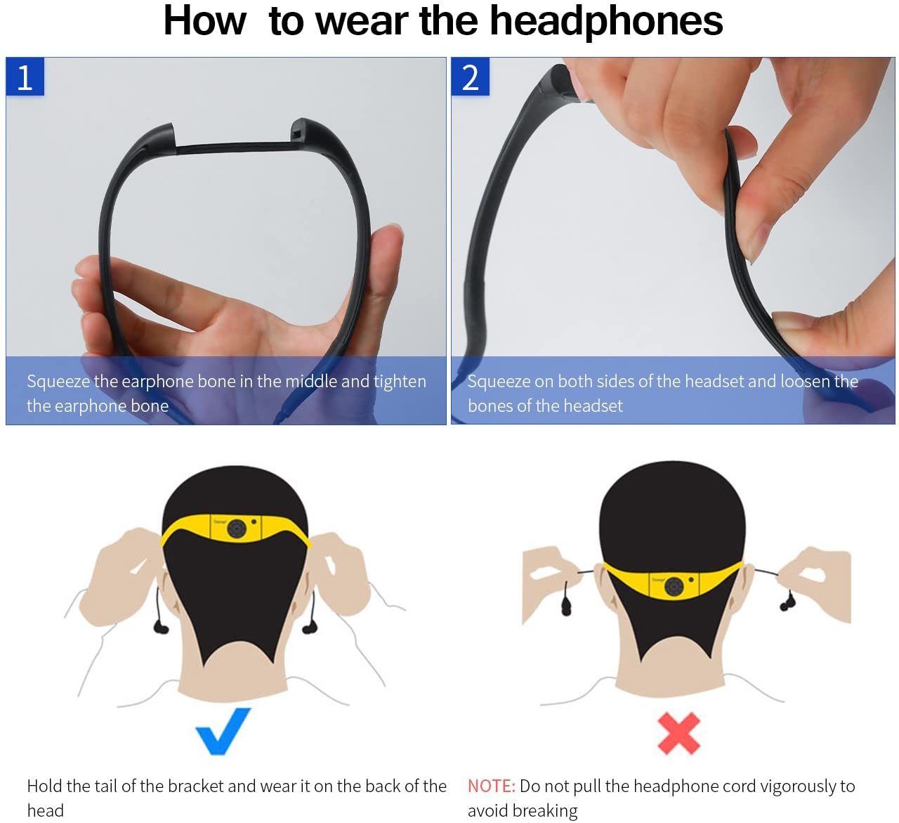 Waterproof Sports Headphones Black at Mighty Ape NZ