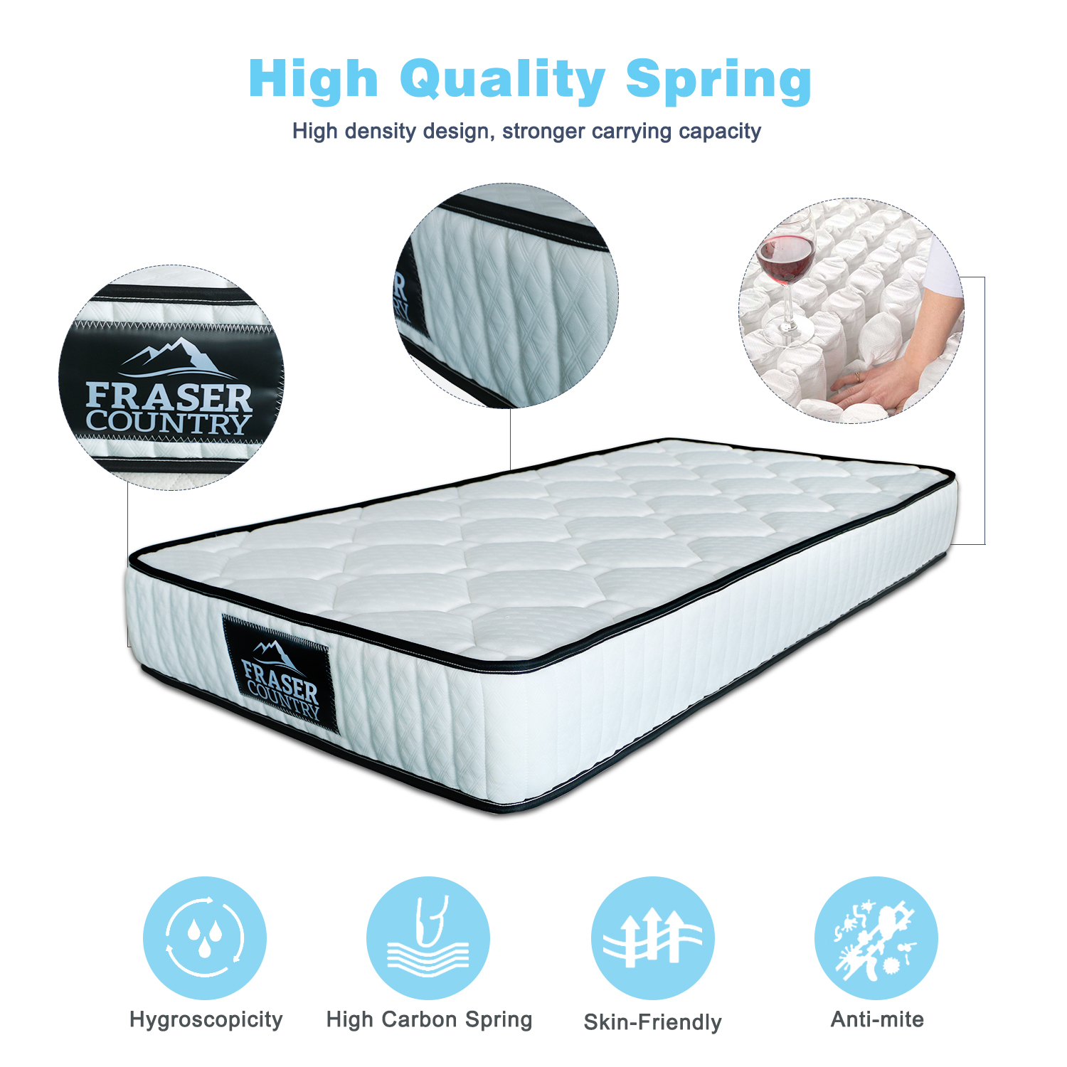 Fraser Country: Deluxe Pocket Spring Mattress - Single image