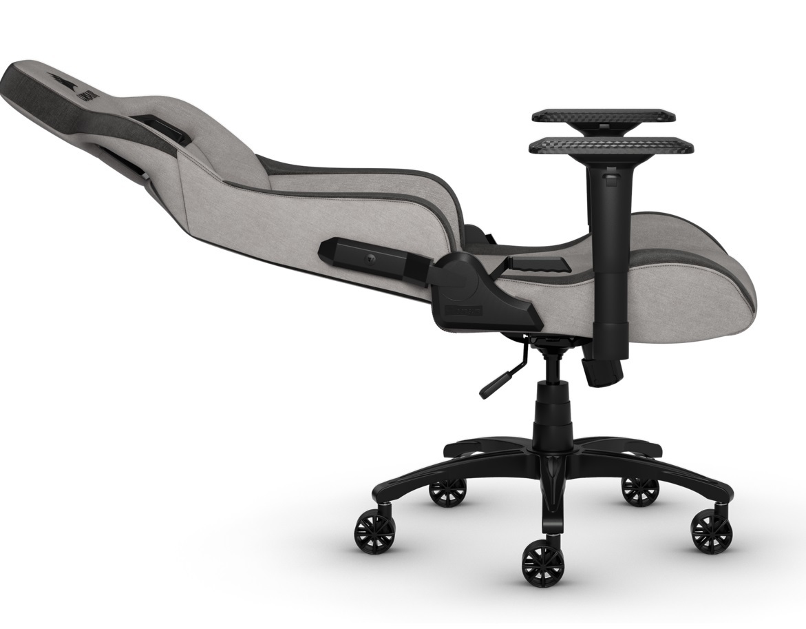 Corsair T3 RUSH Fabric Gaming Chair - Grey & Charcoal for image