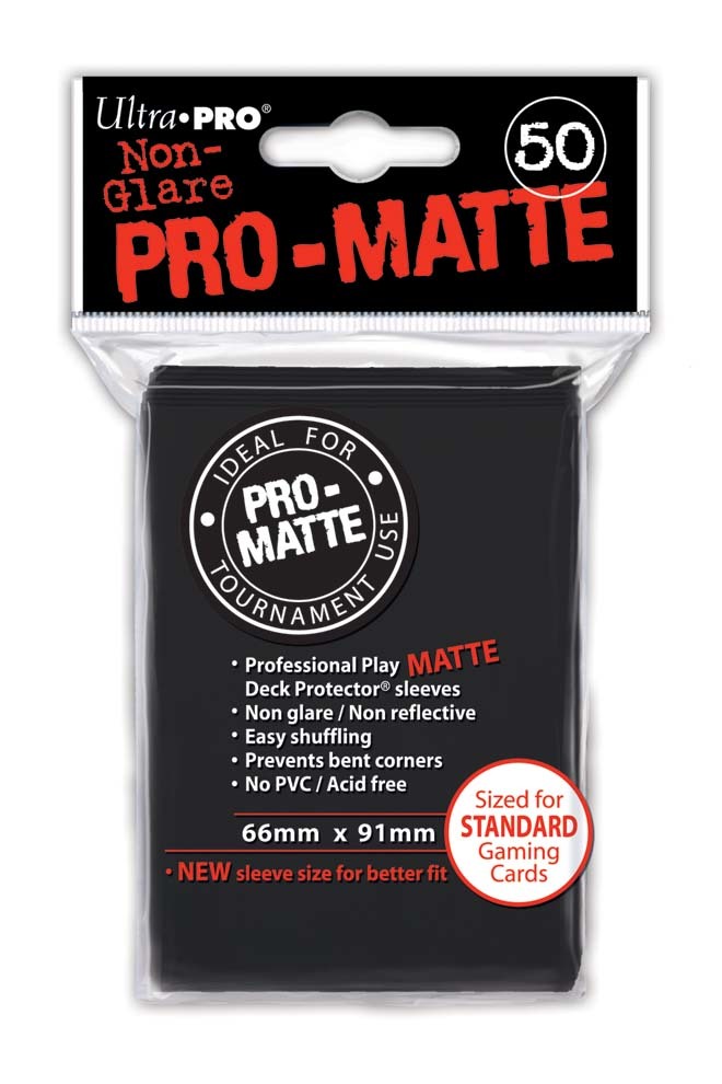 Ultra Pro: Pro-Matte Deck Protector Sleeves - Black image