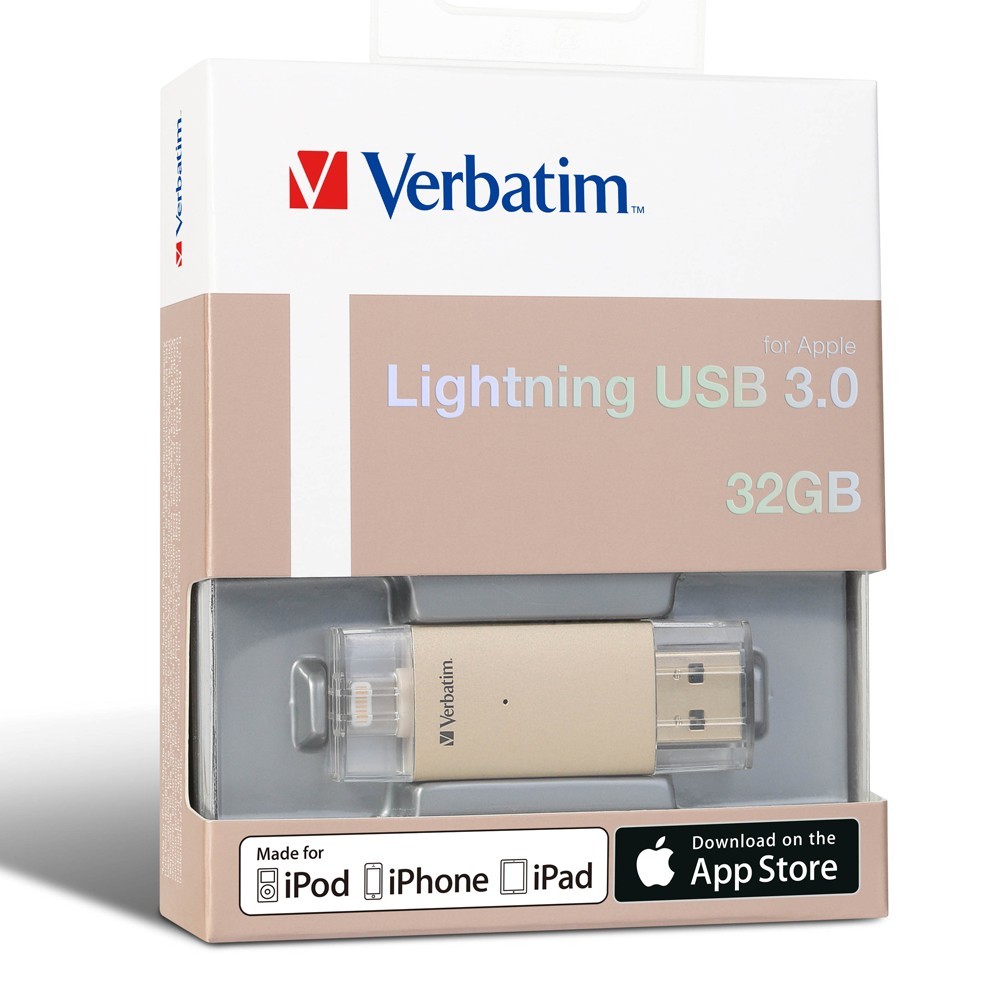 Verbatim Apple Lightning USB 3.0 Drive - 32GB (Gold) image