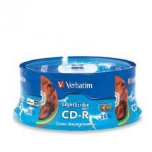 Verbatim CD-R 700MB 25Pk 5 Colour Lightscribe 52x image