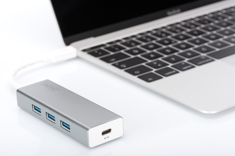 Digitus Type-C to USB3.0 3 Port Hub with Power Delivery (PD) image