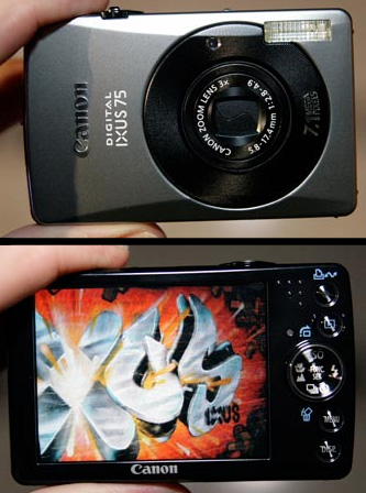 Canon IXUS 75 7.1Mp 3x Optical Digital Camera 3" LCD IXUS75 image