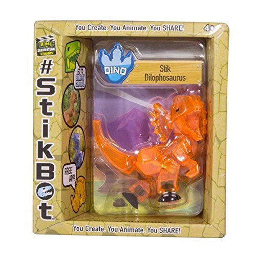 Stikbot: Dino Single - Dilophosaurus (Orange) image